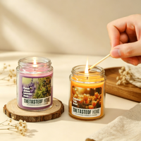Bougies d'aromathérapie en verre, ornements parfumés pour la maison en cire de soja, souvenirs de vacances