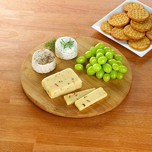 Bamboo Turntable <b>Tray</b> <b>Small</b> Round Lazy Susan Serving <b>Tray</b> For Dining Table Hotel Coffee Tea Light Yellow Solid Color - Product Image 1