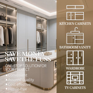 Happy Houses <span class=keywords><strong>Armoire</strong></span> moderne à la mode <span class=keywords><strong>Armoire</strong></span> en bois Haute porte en verre avec lumière LED dans la chambre Armoires personnalisées Usines - Product Image 5