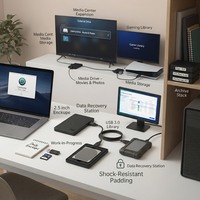 Boîtier pour disque dur SSD de 2,5 pouces, boîtier pour disque dur, 6 Gbps, pour ordinateur portable, ordinateur de bureau, pour la migration de disques