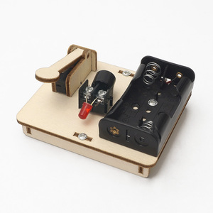 Kit de Máquina de Código Morse DIY, Madera Natural Sostenible, Actividad Científica de Comunicación, Aprendizaje Montessori, Juguete Educativo Resistente - Product Image 5