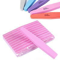 OEM mini lime à ongles jetable double face droite lime à ongles en émeri pour salon de manucure impression personnalisée