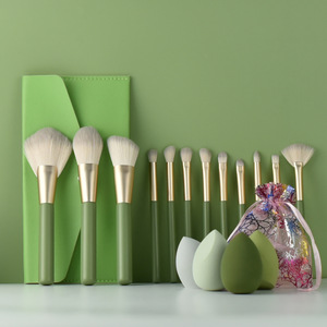 Custom Logo Professional Cosmetic Beauty Portable Travel <b>Kit</b> Soft Hair Eye Shadow <b>Tools</b> 12 Piece <b>Makeup</b> Brush Set - Product Image 3