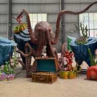 Modèle de simulation en résine et métal de poulpe animatronique intérieur/extérieur de haute qualité pour les occasions publiques et les parcs d'aventure
