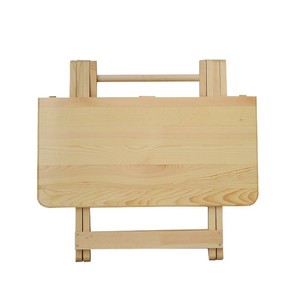 Pine <b>Folding</b> <b>Table</b> Square Solid Wood Cross Base Minimalist <b>Outdoor</b> Indoor Tea <b>Table</b> 2 Seater Portable - Product Image 4
