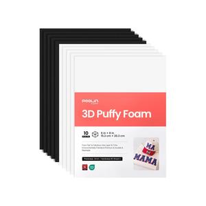 PooLin Láminas de Espuma <span class=keywords><strong>para</strong></span> Bordado 3D, 6x8 Pulgadas (10 Piezas) ---- Bordado 3D Audaz <span class=keywords><strong>para</strong></span> el Día a Día - Product Image 3