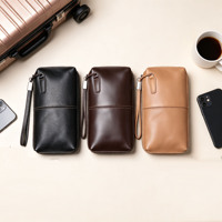 Dompet Kulit Sapi Asli Baru Grosir, Tas Selempang Pria Wanita, Dompet Panjang Minimalis Lembut, Kantong Ponsel