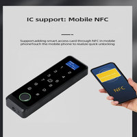 Controlador de Acceso con Huella Digital y Código, Resistente a la Intemperie, con Wifi y App Tuya, 12V / 24V, con Doble Tarjeta RFID 125khz / 13.56mhz