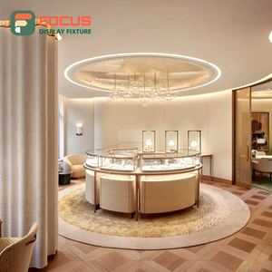 Vitrine en verre haut de gamme, comptoir à bijoux en bois, étagère d'exposition de bijoux, présentoir de luxe, design mural - Product Image 3