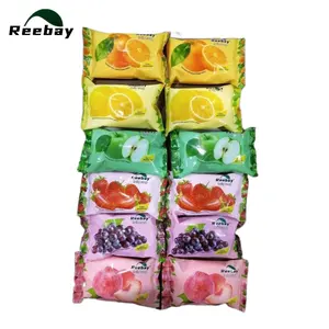 Reebay 80g al por mayor de alta calidad con sabor a fruta fresa limón manzana melocotón jabón de belleza jabón de baño