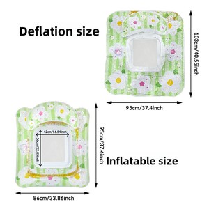 Double Layer <b>Inflatable</b> Water Float Lounger Mesh Bottom Swimming Pool Float Bed Portable Hammock Style Pool <b>Toy</b> for Resort Hotel - Product Image 5