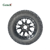 Nouvel ensemble de roues et pneus pour voiturette de golf Genek TW-304, 14 pouces, en alliage d'aluminium, sans chambre à air, radial, moyeu de roue 23*10-14, combo roue et pneu 14 pouces