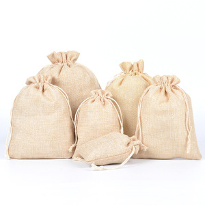 Offre Spéciale Beige coton corde lin sac usine directe fête faveurs pour bijoux cadeau emballage fête de noël stockage de bonbons - Product Image 5