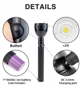 Giá rẻ nhất nhôm <span class=keywords><strong>Torch</strong></span> ánh sáng dài phạm vi phong cách mạnh mẽ có thể sạc lại 18650 pin chiến thuật <span class=keywords><strong>LED</strong></span> <span class=keywords><strong>Torch</strong></span> Đèn pin không thấm nước - Product Image 2