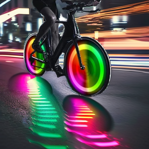 <span class=keywords><strong>Arabest</strong></span> Solarbetriebene 4er-Pack Wiederaufladbare LED-Fahrrad-Radlichter - Superhell 3 Blitzmodi IP63 Wasserdicht USB-Aufladung - Product Image 2