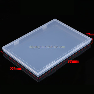 Whole sale rectangle transparent plastic storage box A4 file clear PP case