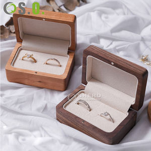 Caja de Almacenamiento de Anillos de Madera con Tapa, Estuche Organizador de Joyas Pequeño para Anillos - Product Image 2