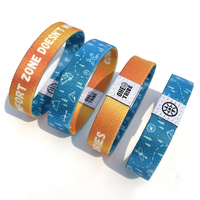 Bracelets RFID personnalisés avec logo, nouveau design promotionnel, réutilisables, puce 215, contrôle d'accès, bracelet élastique tissé NFC