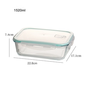 Recipientes de vidro para armazenamento de alimentos com tampas de travamento de vida inteira, recipientes herméticos para almoço, forno de micro-ondas e <span class=keywords><strong>freezer</strong></span> - Product Image 5