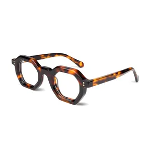 Benyi Vintage Acetate Glasses Designer Eyeglass Frames Reading Glasses Man Custom Logo