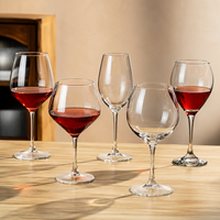 Verre à vin classique transparent à long pied pour vin rouge, vin blanc, mariage, fête, restaurant, hôtel, bar, vente en gros, logo personnalisé