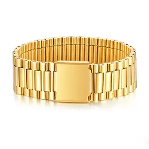 Iviapro pulseira de aço inoxidável, pulseira não tarniz 18k banhada a ouro