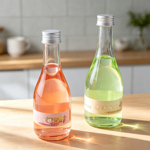 Botella de Vidrio Curvada Multitamaño para <span class=keywords><strong>Vino</strong></span> o Frutas, con Tapa Metálica Plateada, para Elaboración Casera de Bebidas Fermentadas - Product Image 5