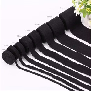 <span class=keywords><strong>Ruban</strong></span> <span class=keywords><strong>sergé</strong></span> en coton tissé noir de 1 pouce et 50 yards pour accessoires vestimentaires, livraison rapide - Product Image 1