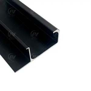 Perfis De Alumínio Anodizado G Handle Preto Prata Maçanetas De Porta De Armário De Cozinha