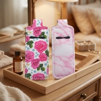 Set Lipstik Kustom, Kotak Lipstik Rajut Poliester, Gantungan Kunci Carabiner, Penutup Botol Parfum, Sarung Botol Hand Sanitizer, Sarung Botol Sabun Cuci Tangan