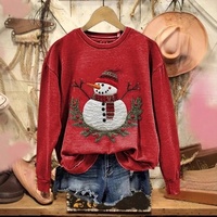Nouveau Pull Décontracté et Tendance pour Femme en Tissu Air Layer avec Impression Numérique 3D Arbre de Noël et Fourrure de Lapin – Collection Automne Hiver 2026