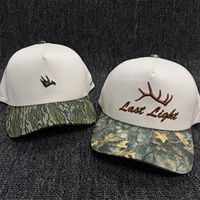 Gorra de Béisbol de 5 Paneles de Alta Calidad con Logotipo Bordado Personalizado, Visera de Camuflaje, Lona de Algodón, Estilo Deportivo, Tipo A-Frame para Correr