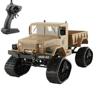 Voiture télécommandée 4x4 1/16 avec caméra 720P 0.3Mp Wifi Fpv, camion militaire tout-terrain, lumière LED, modèle de voiture à chenilles pour cadeau