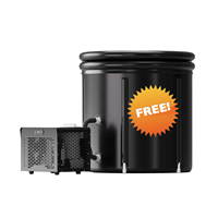 Ensemble de bain froid compact intelligent avec WiFi et baignoire à glace pliable de 60 gallons+ pour la récupération personnelle en extérieur