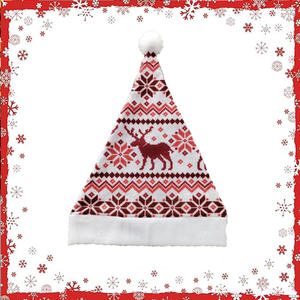 Noel baskılı çizgili şapka Elk kar tanesi noel çocuklar yetişkin şekli parti dekorasyon giyinmek parti şapka noel şapka - Product Image 6