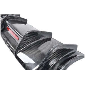 Di alta qualità auto A3 S3 in fibra di carbonio diffusore paraurti posteriore Splitter mento con la luce per <span class=keywords><strong>Audi</strong></span> A3 S3 2013 2014 2015 2016 - Product Image 2