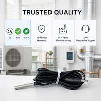 Sonda de Temperatura Digital GAIMC DS18B20 ±0.5 ° Sensor de Acero Inoxidable de 1 Cable para HVAC, Aire Acondicionado y Automatización de Edificios