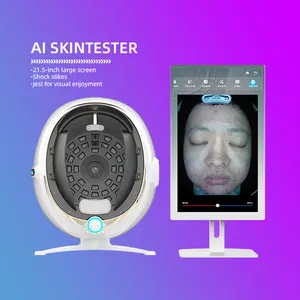 New 2023 Moji Plus 3d AI magic mirror skin analyze skin type testing detector analyzer tester facial scanner machine home use
