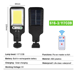 Lampe solaire avec 3 modes d'éclairage, étanche, détecteur de mouvement, sécurité pour jardin, patio, allée, cour, éclairage extérieur FX-SOSG020 solaire - Product Image 4