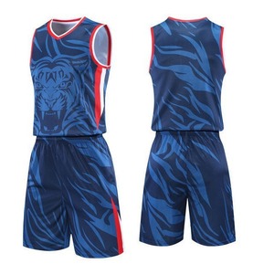 Ensemble de maillots de basket-ball sportifs en polyester à séchage rapide pour l'été, uniforme d'équipe pour hommes adultes, tenue d'entraînement pour le jeu - Product Image 5