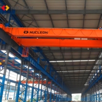 Pont roulant à double poutre robuste sur rail, capacité 20, 32, 50, 80 tonnes, avec chariot électrique, pour applications en atelier