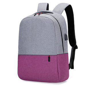 Unisex Backpack 15 Inches Solid Color Computer Interlayer Business Travel Lightweight Laptop Bag - Product Image 3