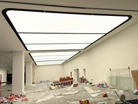 Panneau lumineux LED pour plafond tendu - Film souple rétroéclairé étanche IP65, cadre en aluminium pour magasin de détail