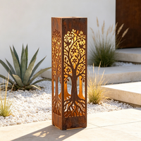 Nouvelles lanternes solaires rustiques en forme d'arbre de vie pour décorer les jardins, les cours et les arrière-cours
