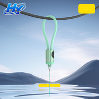 Câble de charge rapide tressé TC avec lanière porte-clés HC 60W PD, multicolores, pour téléphones mobiles