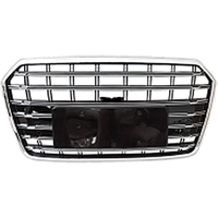 Grille de pare-chocs avant en ABS noir brillant nid d'abeille de haute qualité de la marque PNB, style S7 pour Audi A7 S7 2016 2017 2018 C7.5