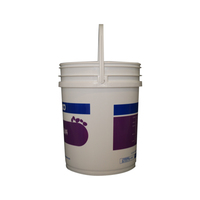 Seau en plastique DisonWay personnalisé, imprimé, de qualité alimentaire, hermétique, durable, 9L, pour peinture, revêtement, construction, stockage