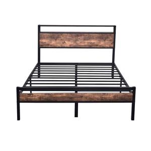 Прочная кровать размера «<span class=keywords><strong>King</strong></span> Queen», полностью одноразмерная металлическая платформа, железная кровать с изголовьем кровати для одноквартирного отеля - Product Image 4