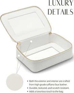 Luxury Large Clear PVC PU Leather Soft Custom with Logo Zipper for Women Travel Fashion Set <b>Cases</b> Toiletry Cosmetic <b>Makeup</b> Bags - Product Image 2