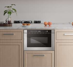 Nuevo modelo de pantalla LCD de <span class=keywords><strong>acero</strong></span> <span class=keywords><strong>inoxidable</strong></span> Color/vidrio negro completo Control táctil de color 60cm Cajón de <span class=keywords><strong>microondas</strong></span> incorporado - Product Image 1